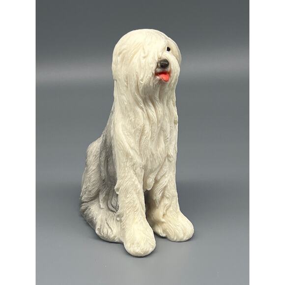 Vintage Made in Italy Seated Sheepdog Figuring Hand Painted Poodle Happy Doggie - Picture 2 of 11